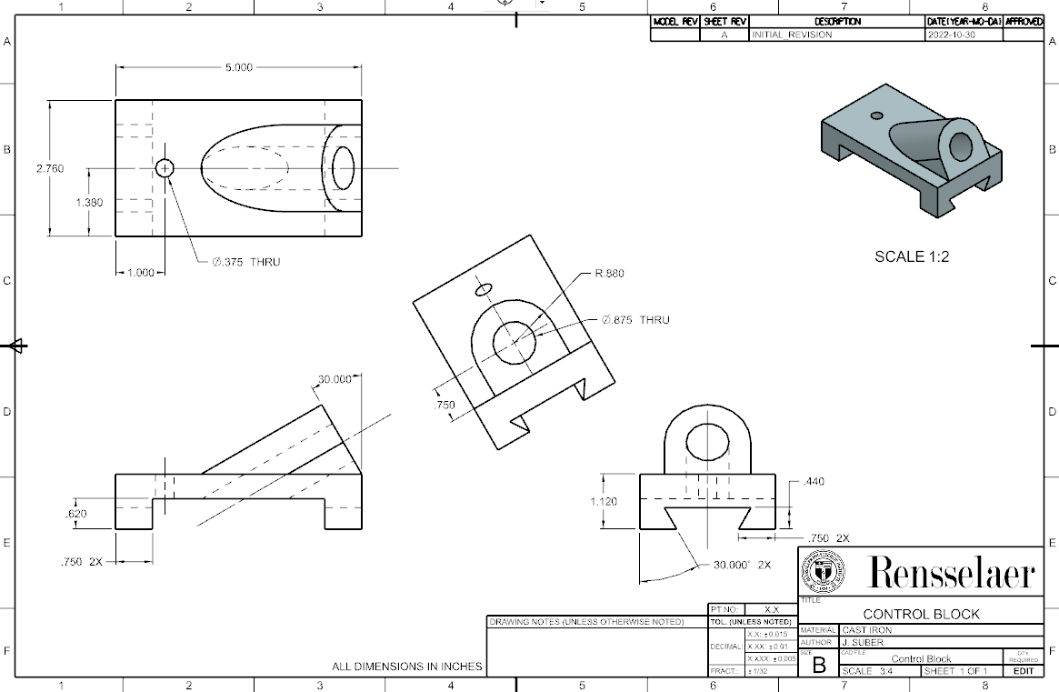 Control Block Drawing
