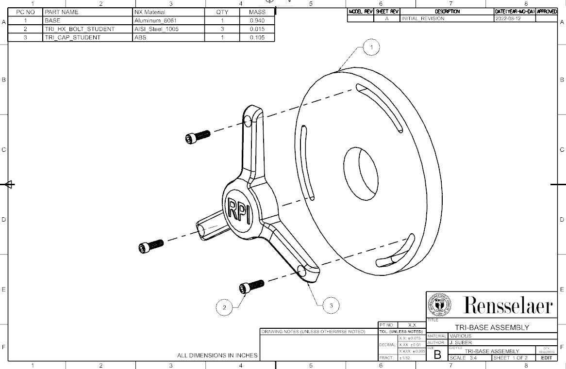 Tri-Base Drawing